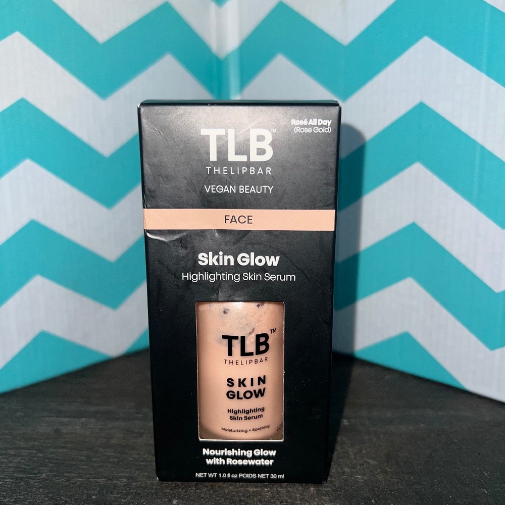 The Lip Bar TLB Skin Glow Highlighting Serum in Rose All Day NEW